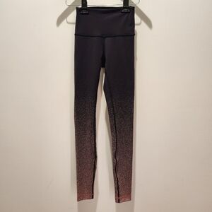 Lululemon Wunder Under Hi-Rise Tight Black And Pink Ombre Speckle - Size 2